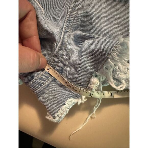 Princess Polly Womens Denim Cut Off Raw Hem High Rise Distressed Size 8 - Picture 11 of 11